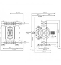 pompe pneumatique Inox TC-X252 VT