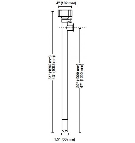 Plongeur INOX 316 ALIMENTAIRE 3A
