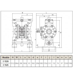 pompe pneumatique PVDF TC-X152 SS