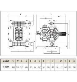 pompe pneumatique polypropylène TC-X202 PS
